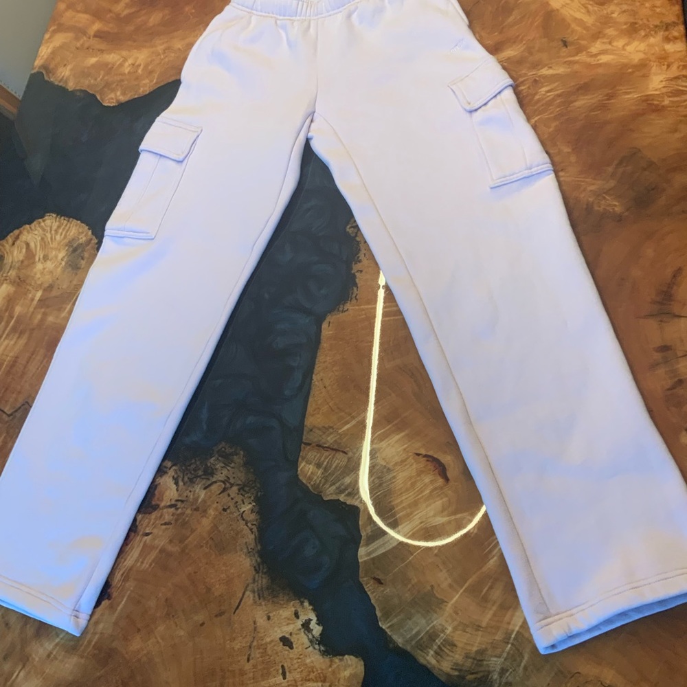 NEW ARITZIA Pink/Lilac SweatFleece Mega Cargo Sweatpants in XS